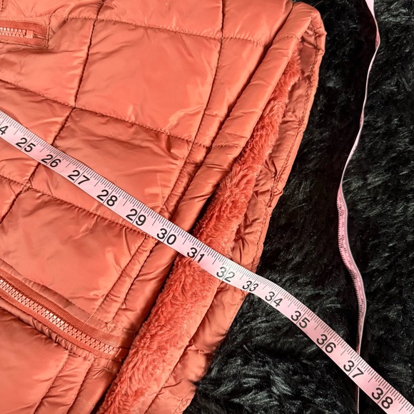 Bebe Coral Red Quilted Jacket with Faux Fur Trim - Picture 10 of 10